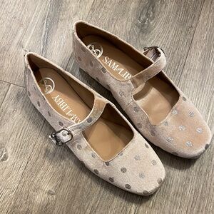 Sam & Libby Blush and Silver Polka Dot Flats